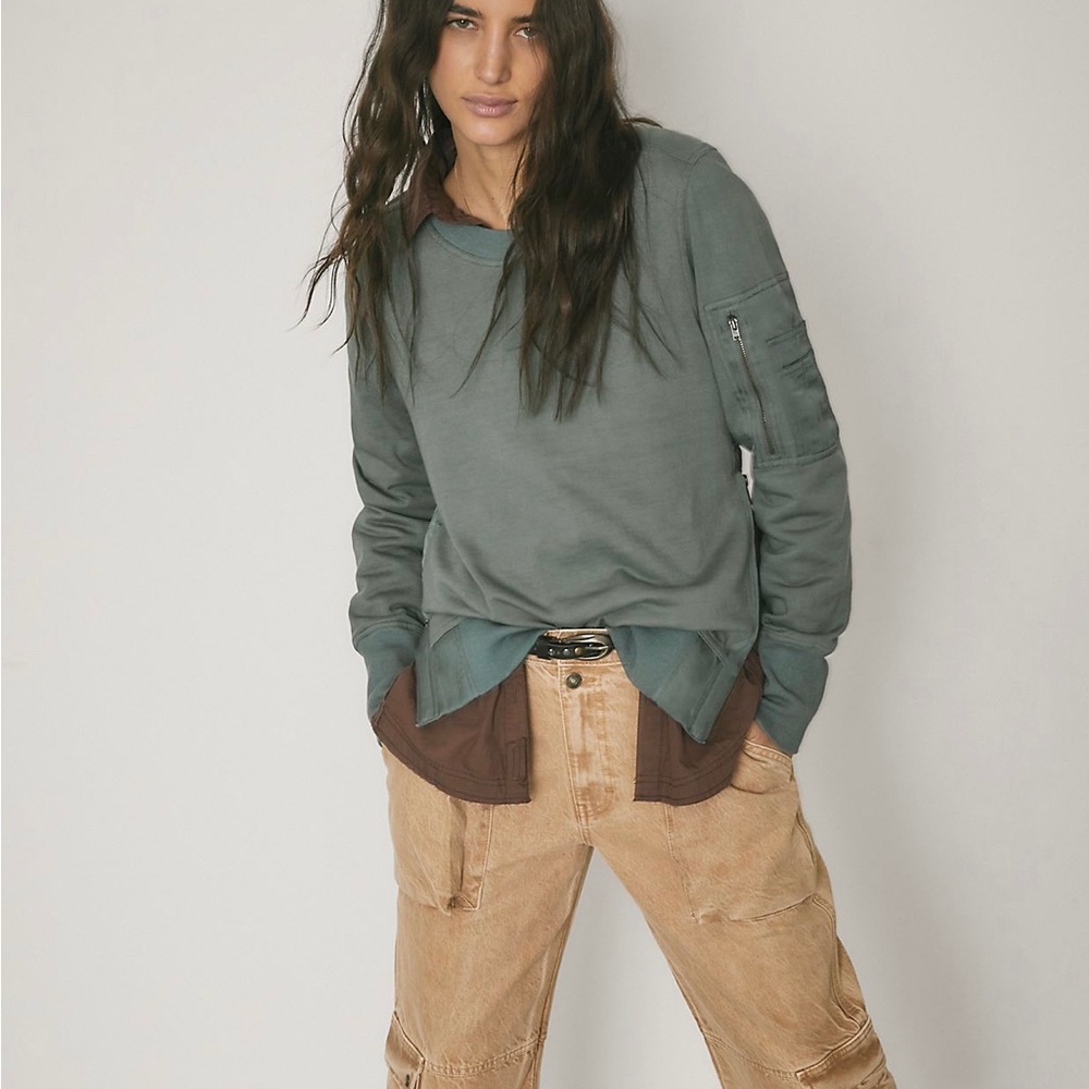 Free People x Nicholas K Bomber Sweatshirt